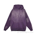 Απογοητευμένο γαλλικό terry vintage οξύ πέτρινο hoodie